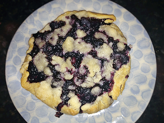 freeform blueberry tart